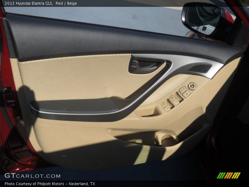Red / Beige 2013 Hyundai Elantra GLS