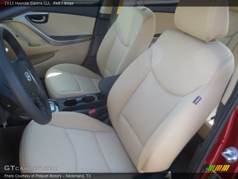 Red / Beige 2013 Hyundai Elantra GLS