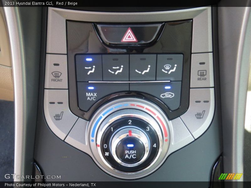 Red / Beige 2013 Hyundai Elantra GLS