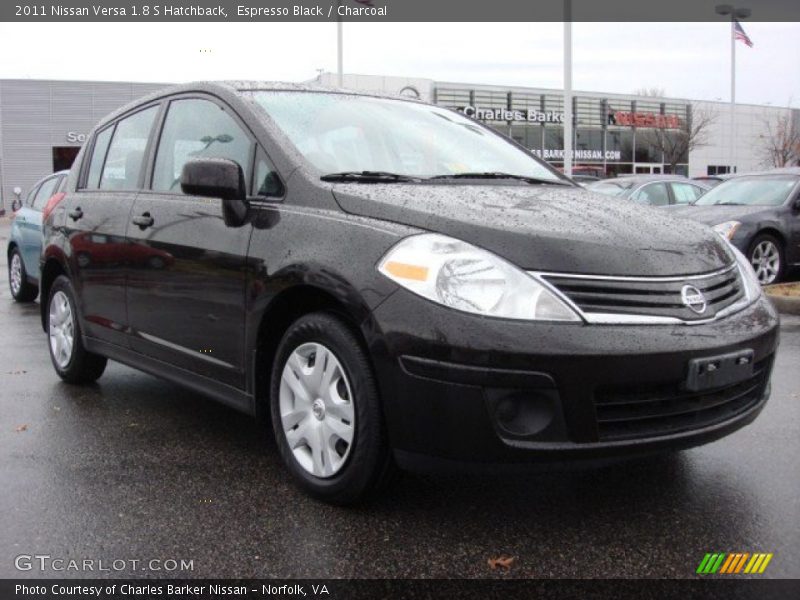 Espresso Black / Charcoal 2011 Nissan Versa 1.8 S Hatchback