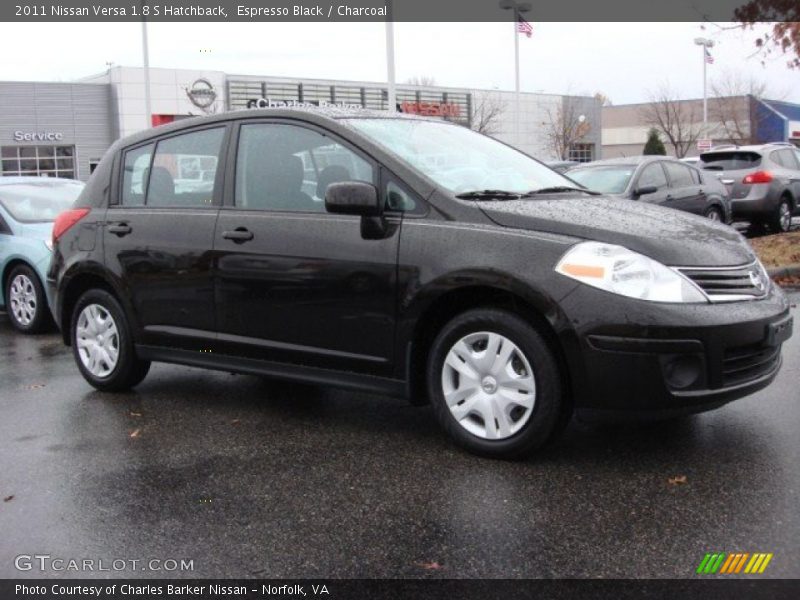 Espresso Black / Charcoal 2011 Nissan Versa 1.8 S Hatchback