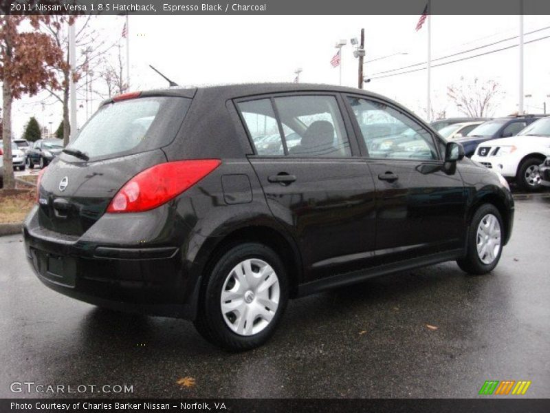 Espresso Black / Charcoal 2011 Nissan Versa 1.8 S Hatchback