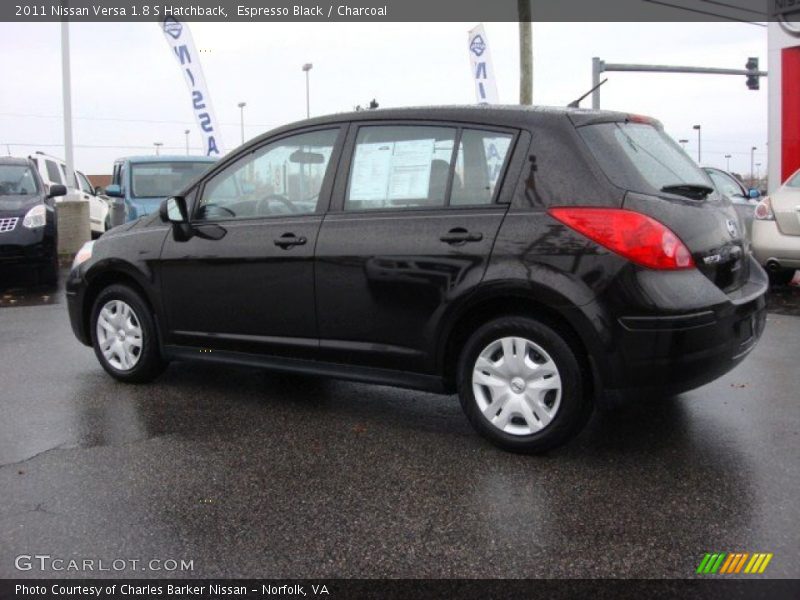 Espresso Black / Charcoal 2011 Nissan Versa 1.8 S Hatchback