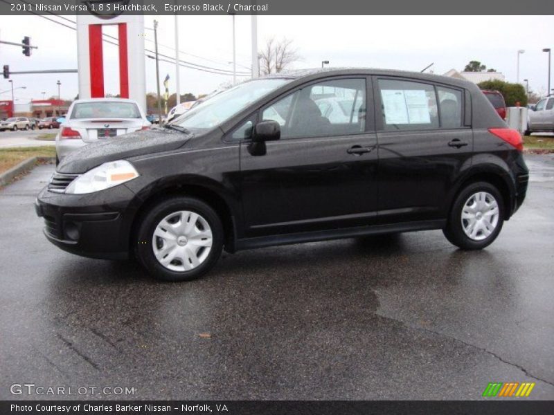 Espresso Black / Charcoal 2011 Nissan Versa 1.8 S Hatchback