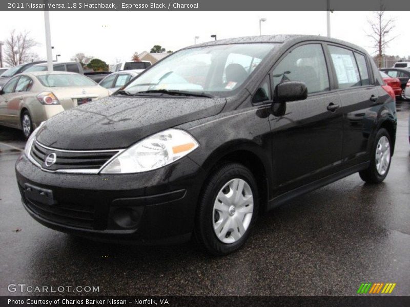 Espresso Black / Charcoal 2011 Nissan Versa 1.8 S Hatchback
