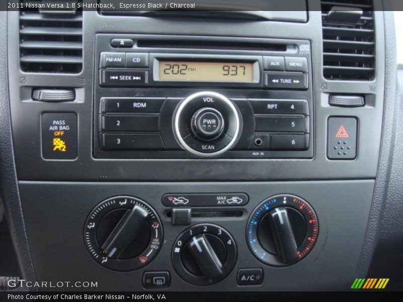 Espresso Black / Charcoal 2011 Nissan Versa 1.8 S Hatchback