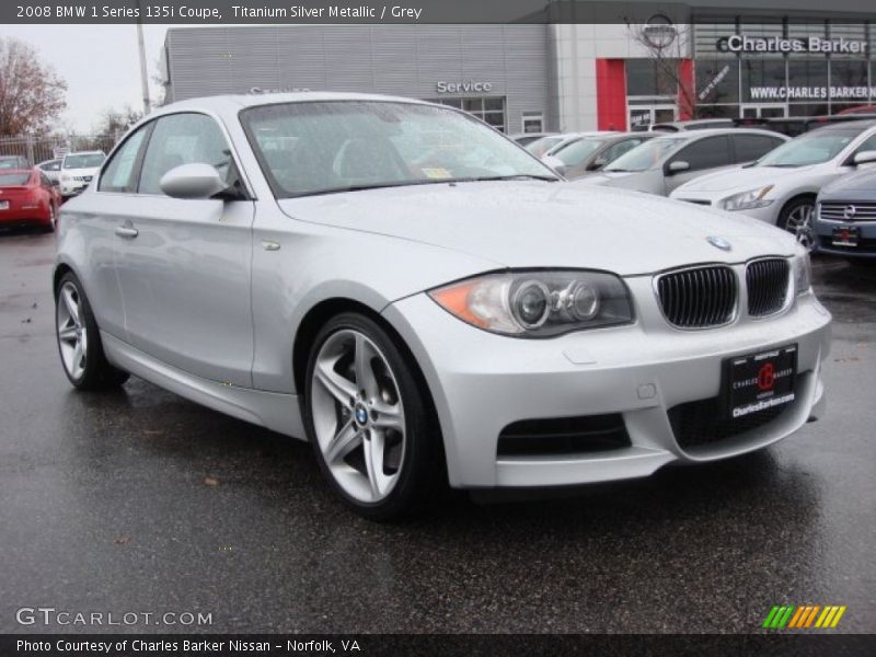 Titanium Silver Metallic / Grey 2008 BMW 1 Series 135i Coupe