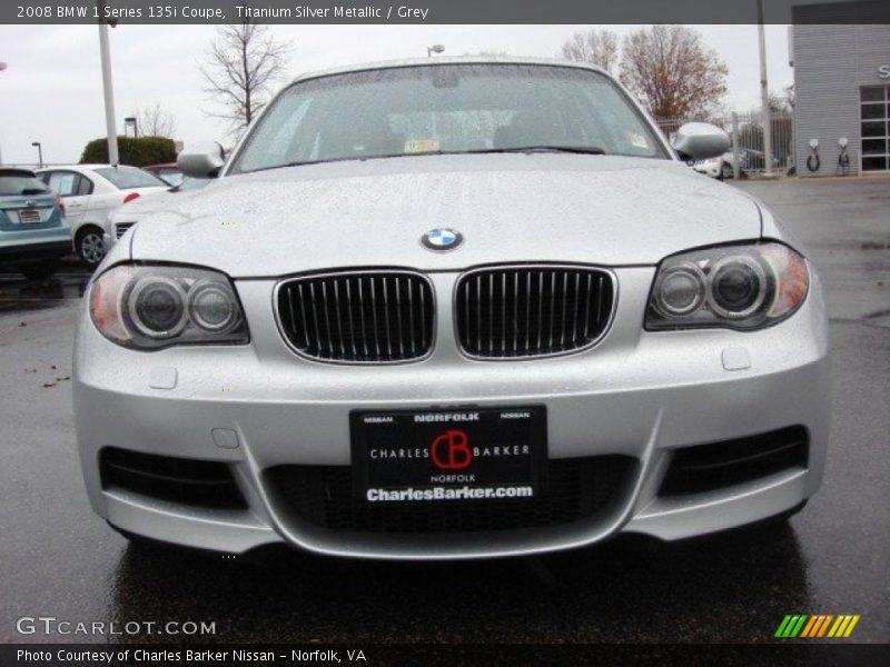 Titanium Silver Metallic / Grey 2008 BMW 1 Series 135i Coupe