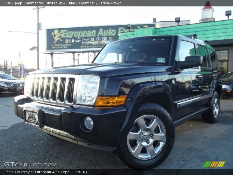 Black Clearcoat / Saddle Brown 2007 Jeep Commander Limited 4x4