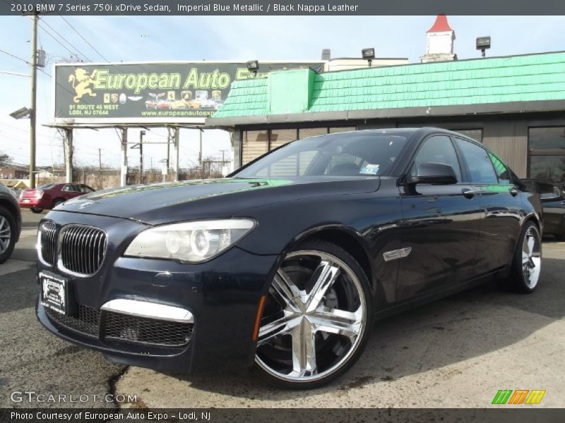 Imperial Blue Metallic / Black Nappa Leather 2010 BMW 7 Series 750i xDrive Sedan
