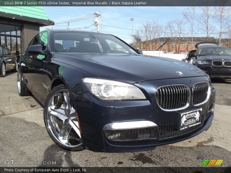 Imperial Blue Metallic / Black Nappa Leather 2010 BMW 7 Series 750i xDrive Sedan