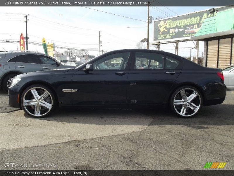 Imperial Blue Metallic / Black Nappa Leather 2010 BMW 7 Series 750i xDrive Sedan