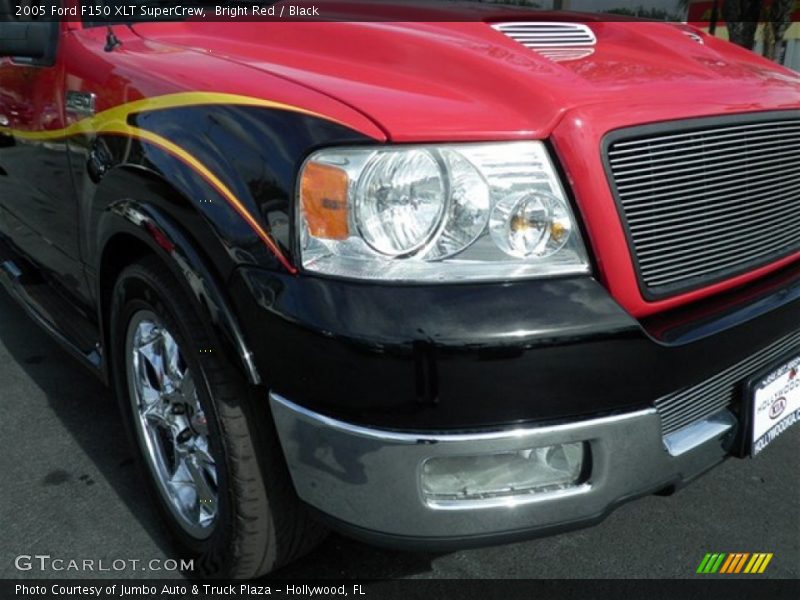 Bright Red / Black 2005 Ford F150 XLT SuperCrew