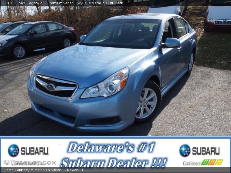 Sky Blue Metallic / Off Black 2010 Subaru Legacy 2.5i Premium Sedan