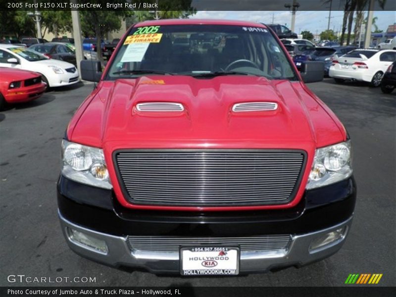 Bright Red / Black 2005 Ford F150 XLT SuperCrew