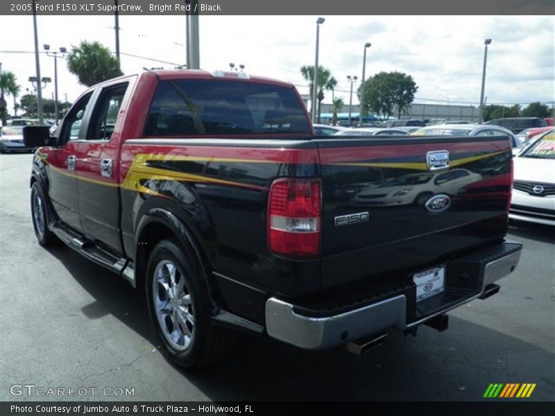 Bright Red / Black 2005 Ford F150 XLT SuperCrew