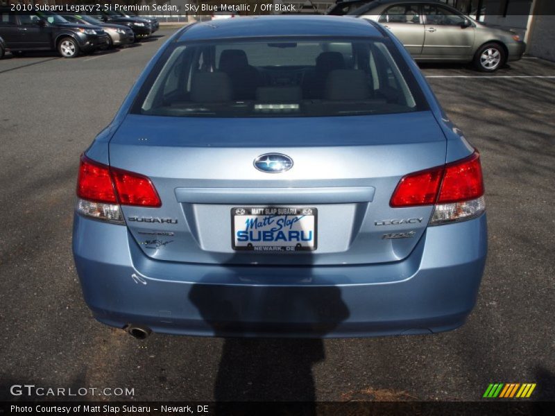 Sky Blue Metallic / Off Black 2010 Subaru Legacy 2.5i Premium Sedan