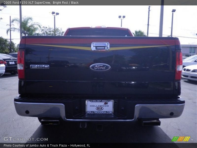 Bright Red / Black 2005 Ford F150 XLT SuperCrew