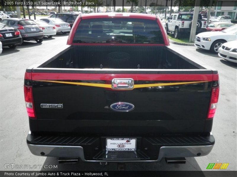 Bright Red / Black 2005 Ford F150 XLT SuperCrew