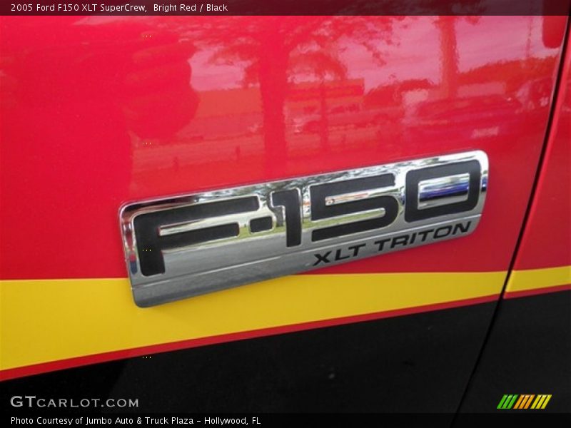 Bright Red / Black 2005 Ford F150 XLT SuperCrew