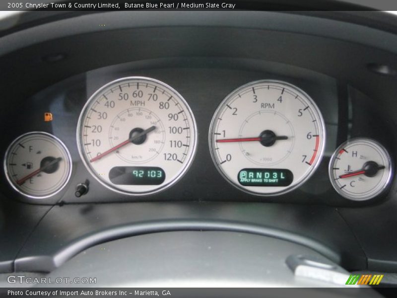 Butane Blue Pearl / Medium Slate Gray 2005 Chrysler Town & Country Limited