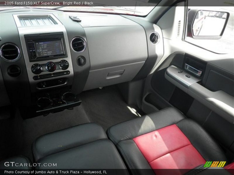 Bright Red / Black 2005 Ford F150 XLT SuperCrew
