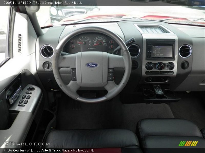 Bright Red / Black 2005 Ford F150 XLT SuperCrew