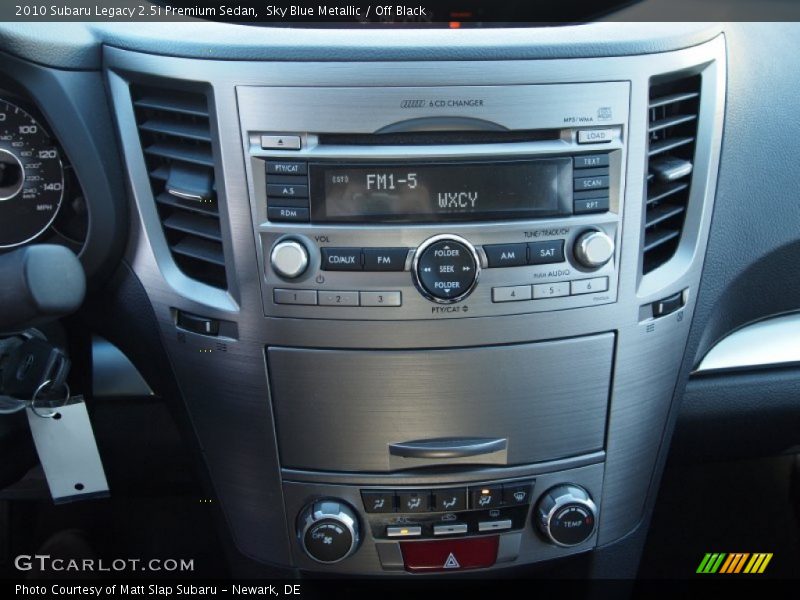 Sky Blue Metallic / Off Black 2010 Subaru Legacy 2.5i Premium Sedan