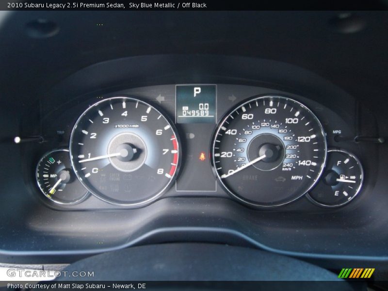 Sky Blue Metallic / Off Black 2010 Subaru Legacy 2.5i Premium Sedan