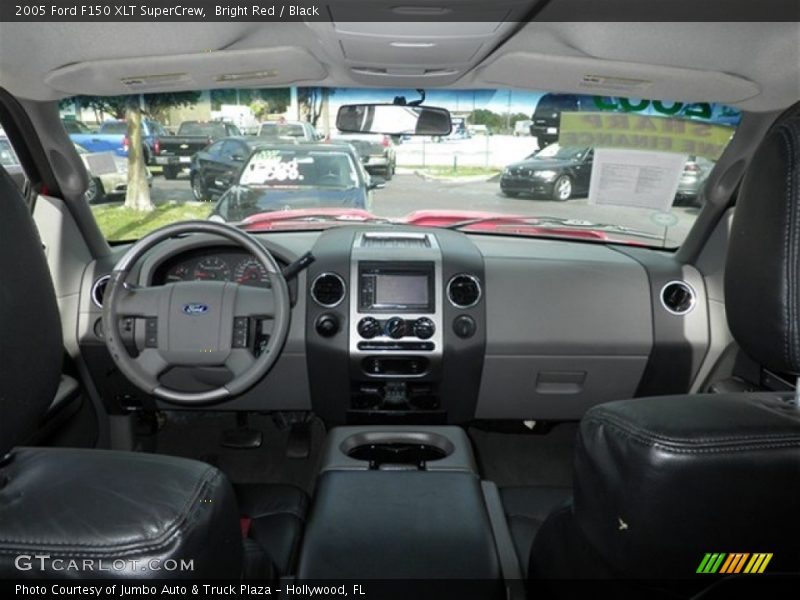 Bright Red / Black 2005 Ford F150 XLT SuperCrew