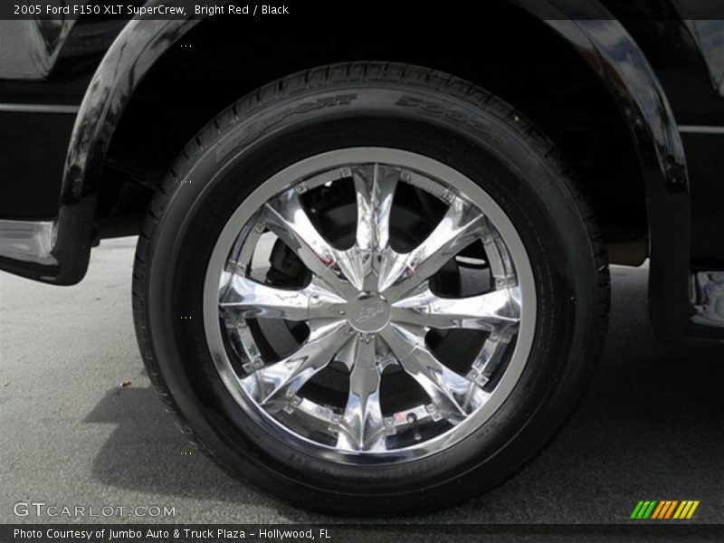 Bright Red / Black 2005 Ford F150 XLT SuperCrew