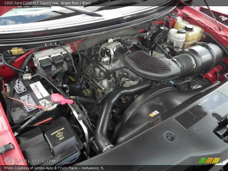 Bright Red / Black 2005 Ford F150 XLT SuperCrew