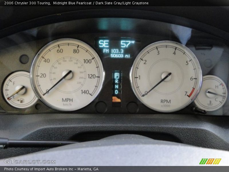 Midnight Blue Pearlcoat / Dark Slate Gray/Light Graystone 2006 Chrysler 300 Touring