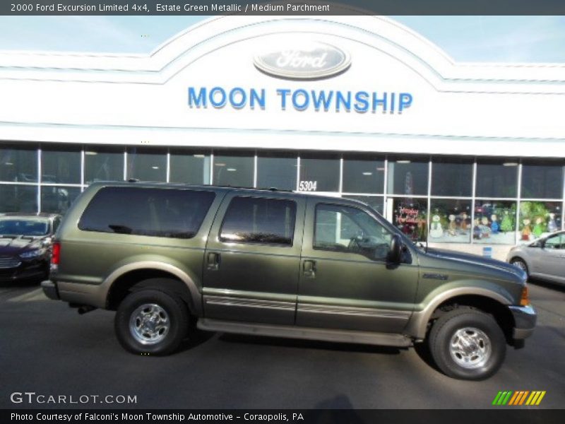 Estate Green Metallic / Medium Parchment 2000 Ford Excursion Limited 4x4