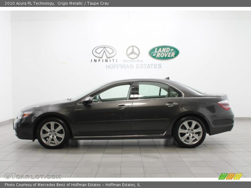 Grigio Metallic / Taupe Gray 2010 Acura RL Technology