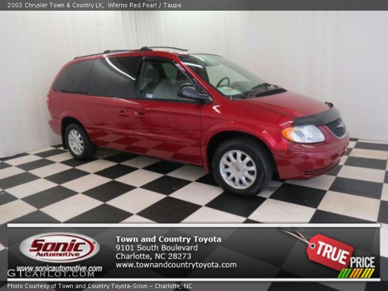 Inferno Red Pearl / Taupe 2003 Chrysler Town & Country LX