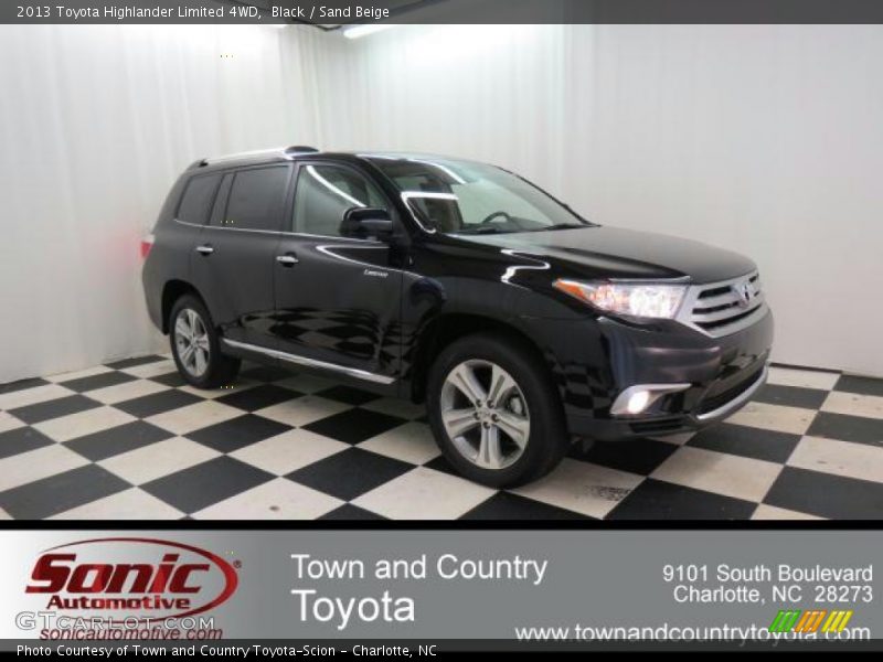 Black / Sand Beige 2013 Toyota Highlander Limited 4WD