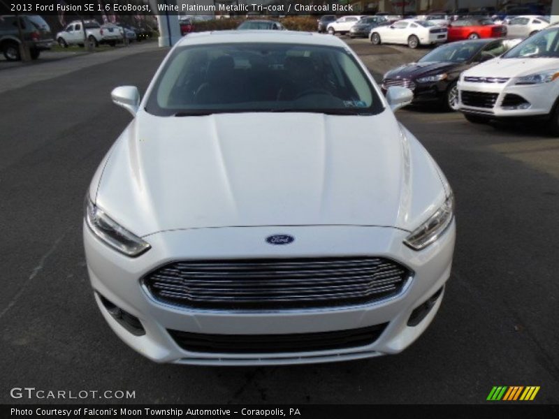 White Platinum Metallic Tri-coat / Charcoal Black 2013 Ford Fusion SE 1.6 EcoBoost