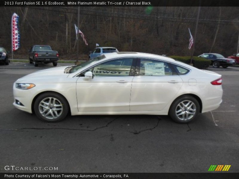 White Platinum Metallic Tri-coat / Charcoal Black 2013 Ford Fusion SE 1.6 EcoBoost