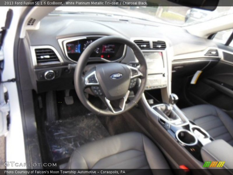 White Platinum Metallic Tri-coat / Charcoal Black 2013 Ford Fusion SE 1.6 EcoBoost