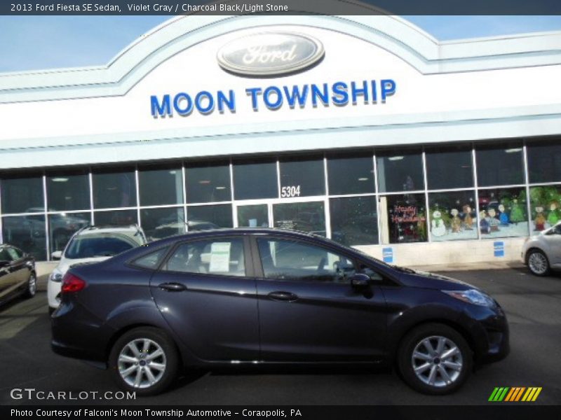 Violet Gray / Charcoal Black/Light Stone 2013 Ford Fiesta SE Sedan