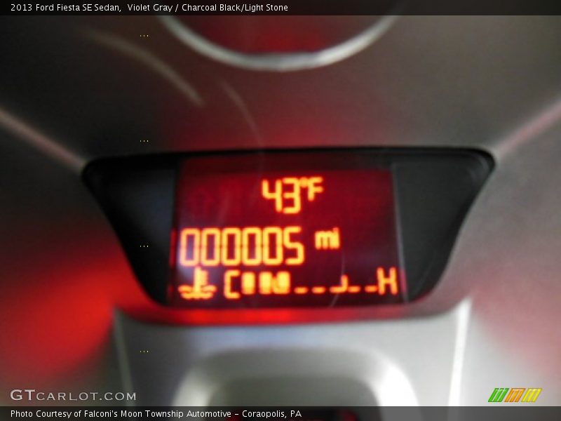 Violet Gray / Charcoal Black/Light Stone 2013 Ford Fiesta SE Sedan