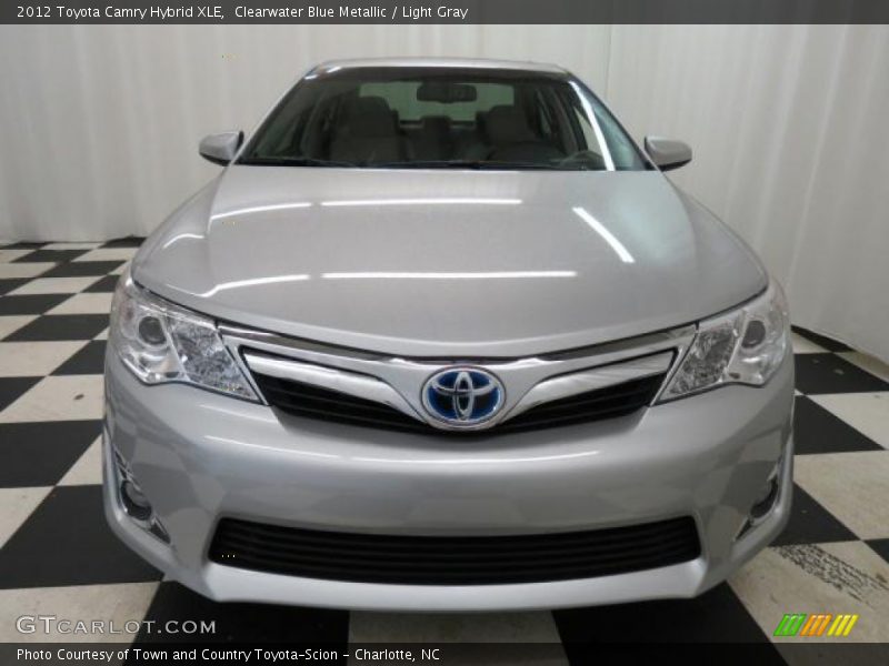 Clearwater Blue Metallic / Light Gray 2012 Toyota Camry Hybrid XLE