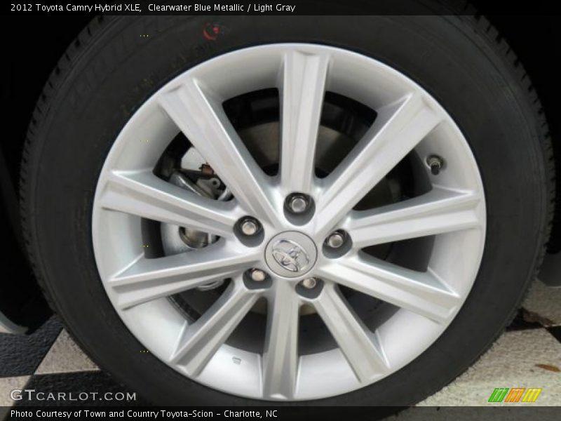 Clearwater Blue Metallic / Light Gray 2012 Toyota Camry Hybrid XLE