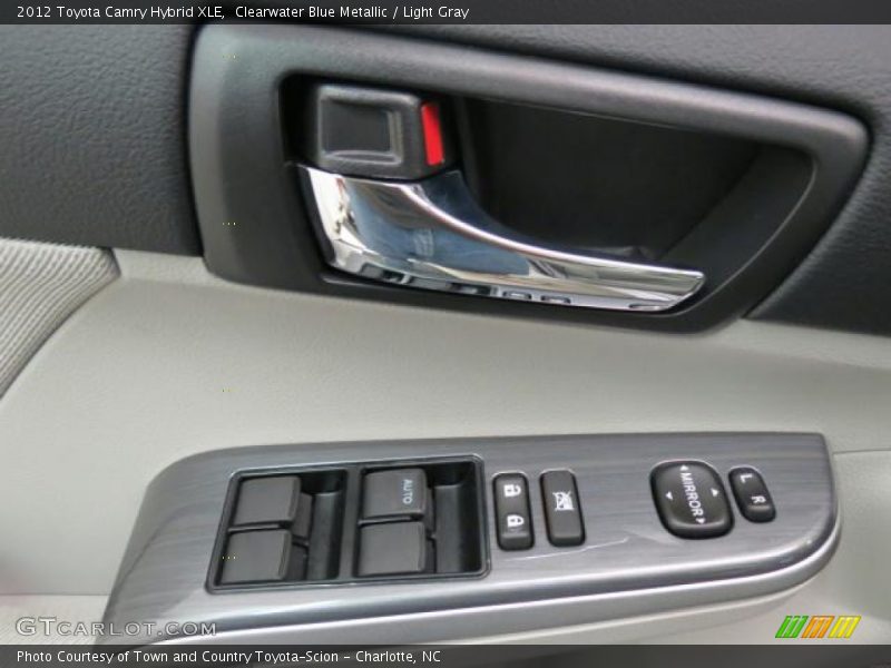 Clearwater Blue Metallic / Light Gray 2012 Toyota Camry Hybrid XLE