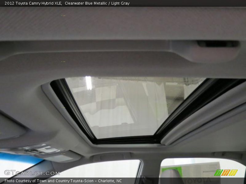 Clearwater Blue Metallic / Light Gray 2012 Toyota Camry Hybrid XLE