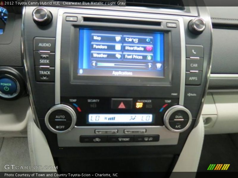 Clearwater Blue Metallic / Light Gray 2012 Toyota Camry Hybrid XLE