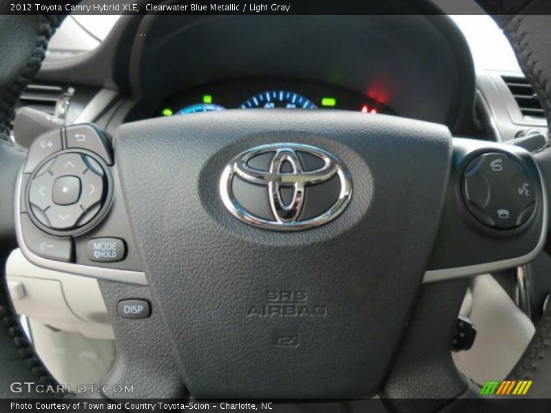 Clearwater Blue Metallic / Light Gray 2012 Toyota Camry Hybrid XLE