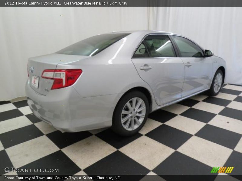 Clearwater Blue Metallic / Light Gray 2012 Toyota Camry Hybrid XLE