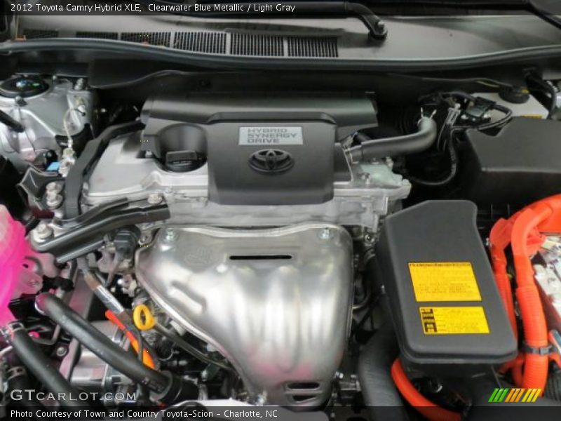 Clearwater Blue Metallic / Light Gray 2012 Toyota Camry Hybrid XLE